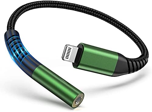 Lightning to 3.5mm Adapter, [ MFi Certified] MOOU iPhone Headphone Jack Adapter Lightning to Aux Audio Dongle Cable Compatible with iPhone 13/12 Mini/12 Pro/11/11 Pro/11 Pro Max/SE/X XR XS 8 7