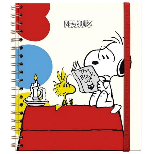 Carnet de notes à spirales Peanuts lire 17x20cm pour l'écriture quotidienne