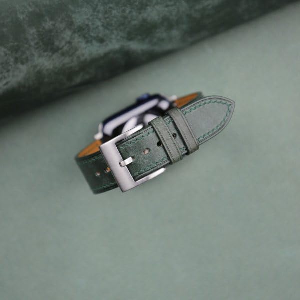 Miniatura 4 de Handdn Bands Compatible with Apple Watch Band 49mm 45mm 44mm 42mm 41mm 40mm 38mm Men Woman Maya Leather Wristband Replacement Band Compatible with