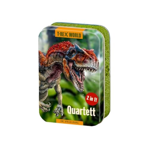 Vorschule Übungshefte ab 5 für Jungen und Mädchen - Der umfangreiche 3 in 1 Vorschulblock: Schwungübungen, Zahlen und Buchstaben spielend leicht und mit Freude erlernen 2 Die Spiegelburg - Quartett, T-Rex World, 15014