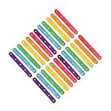 Angoily 100 piezas Unidades Palitos Madera DIY para Helados con Agujeros Coloridos Palos Manualidades Seguros y Lisos para Barra Helada