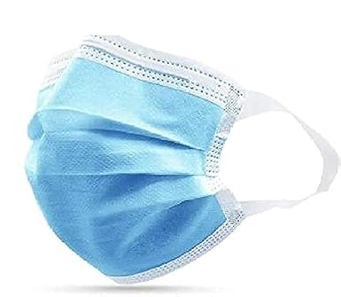 3-Ply Disposable Surgical Mask With Nose-Pin (100 UNITS IN BOX) Meltblown Fabric Disposable Surgical Mask (MULTICOLOR, Without Valve, Pack Of 100) Men and Women VOISH Largavida