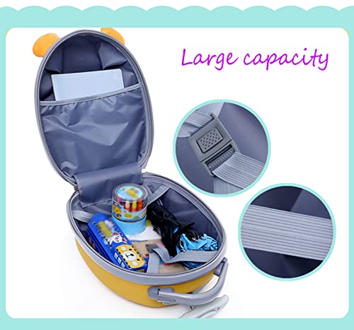 PLMKO 14-Inch Schattige Cartoon Kinderbagage, Jongen En Meisje Reizen Koffer, Lichtgewicht Harde Schaal Kleine Trolley Koffer Met 2 Wielen,Brown bear - Image 6