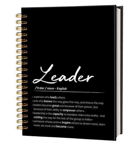 FLVGE Leadership Gift Notebook for Women and Men, Employee Appreciation Gifts, Thank You Gift for Leader Mentor Boss Supervisor, Notebook for Work and Meetings, Hardcover Spiral Journal 5.5 x 8.3 Inch