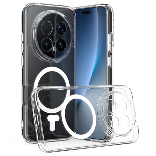 ZORSOME for Honor Magic 8 Pro Phone Case Compatible with Strong Magnetic Ring, Transparent Ultra Slim Hard PC Shockproof Full Coverage Clear Case