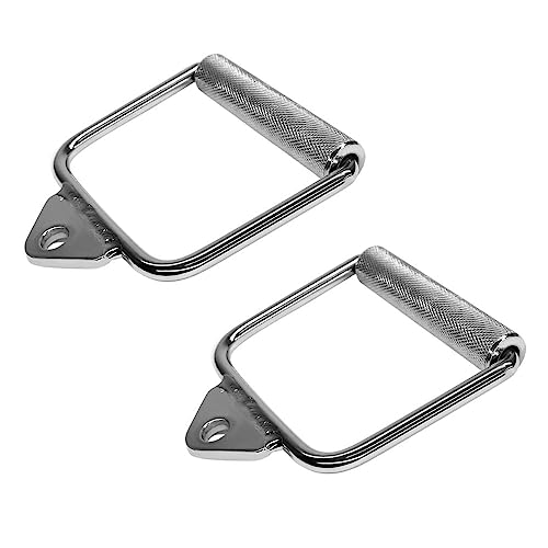 Par Puxador Estribo Crossover Cromado Pulley - Academia Triceps Costas Biceps - D1fitness