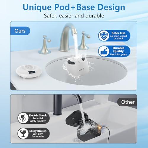 2025 Ultrasonic Retainer Cleaner for Dentures & Aligner, Durable Removable Base and Top Cover, Denture Cleaner Machine with 4 Modes for Mouth Guards, Jewelry, Rings, etc (White)
