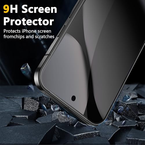 Image of [2+2 Pack] Screen Protector for Google Pixel 10 Pro XL + Camera Lens Protector, 3D Full Coverage, 9H Tempered Glass, Fingerprint Unlocking, Bubble Free
