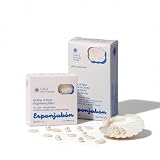 T.Taio Esponjabon Mother of Pearl Soap Sponge - Refreshing Shower Scrubber for Bath Wash & Oil Removal - Bathroom Necessities with Invigorating Scents - Mini Pearl Included