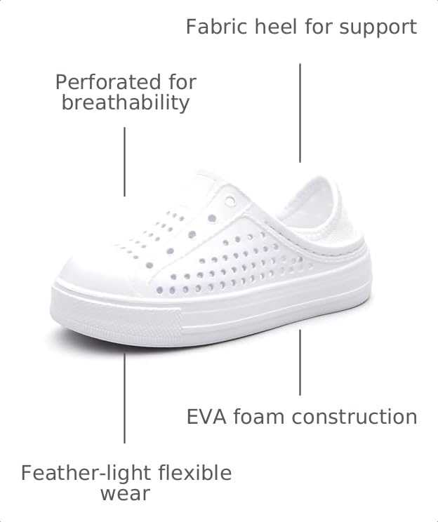 Image of EasyStar Toddler Summer Water Shoes Kids' EVA Sandals with Cushioned Fabric Heel
