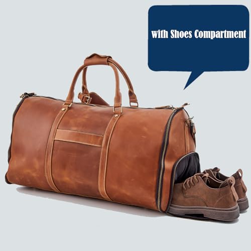 Agdhersnvx XF1191 Genuine Leather Convertible Garment Bag thumb #4