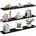 AMADA HOMEFURNISHING Floating Shelves, Wall Shelves for Living Room, Bedroom, Bathroom, Kitchen & Home Office Organization, Bathroom Shelves with Hidden Brackets, 22 lbs Max Load, Black, AMFS45B