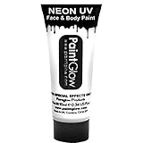 Auténtico producto de Smiffy Smiffy\'s Colors Pintura Corporal Y Facial Neon Uv White, color blanco intenso, M (45992)