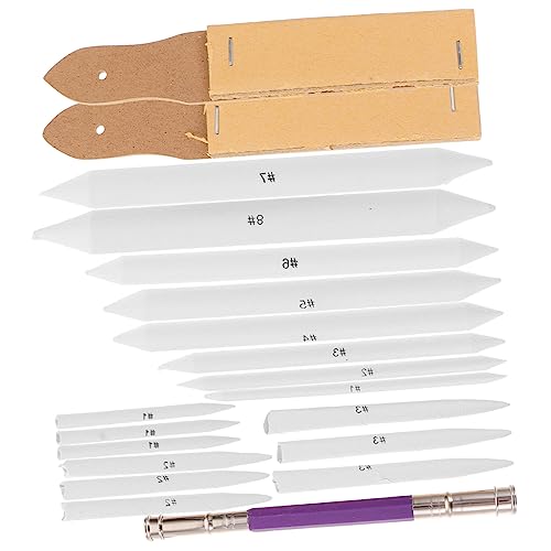 HOMSFOU 1 set Sketch Wiping Artist Drawing Supplies for Blending Shading and Sketching Lightweight and Portable Blending Stumps and Sandpaper for Art Students and Professionals