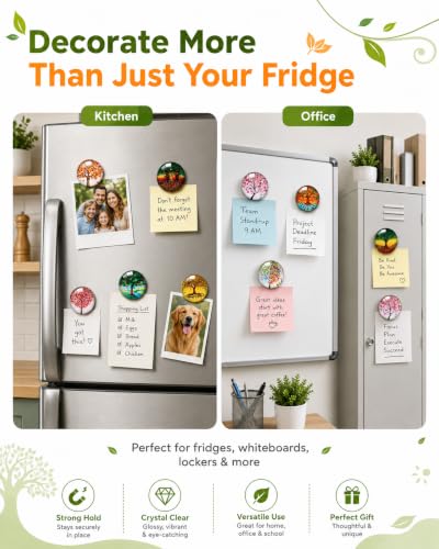 Set de 12 imanes decorativos redondos para refrigerador miniatura 7