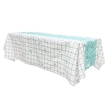 Warmhm Tischdecke im nordischen Stil Funkelnde Tischdecke Tuch Dekoration für den Tisch pastoral Vinyl-Tischdecken groß Nachttischdecke Party-Tischdecke Tischdeckenschutz Plastik Blau