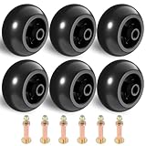 MOLAVIEE 6PCS Lawn Mower Deck Wheels Kit, Mower Anti Scalp Deck Wheels Replace for Bad Boy 022-5234-98 Exmark 103-4051 103-7263 & Many Bore 5/8" Wheel Size