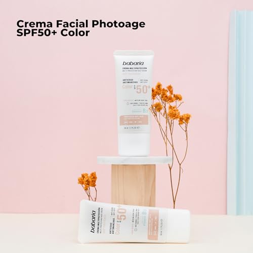 Babaria - BB Cream Anti Manchas | Crema Hidratante Con Color Multiprotección | Crema Solar Facial 50 Con Color | BB Cream Spf 50 | Vitamina B3 Y Protección Muy Alta - imagen 2