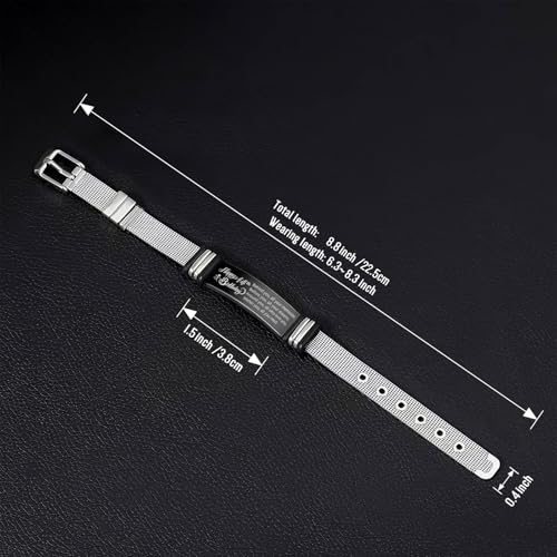 Image of Happy Birthday Stainless Steel Bracelet Engraved with Inspirational Message Customized for Son,daughter,friends,sister,brother