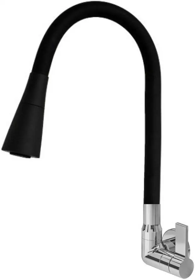 Torneira Cozinha Parede Gourmet Flexível 1/4 De Volta Com Chuveirinho -C70