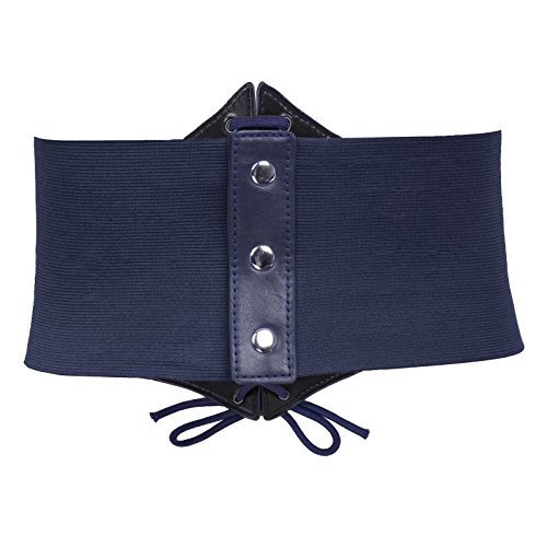Grace Karin Medieval Steampunk Wide Waist Cincher Belt(Xl,Navy Blue 499) #TOP1