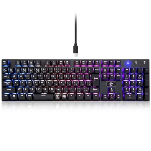 Amazon | 【日本語配列】e元素 Z-88 ゲーミングキーボード フルサイズ