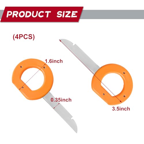 Ohleats Chave de ferramenta de remoção de rádio de carro, chave de desmontagem de chave de CD DVD un