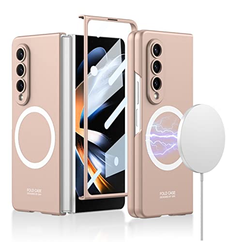 Coque Samsung Z Fold 4 5G étui magnétique charge sans fil film trempé intégré