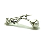  Spilla in argento 925 Fiore con perla A000008