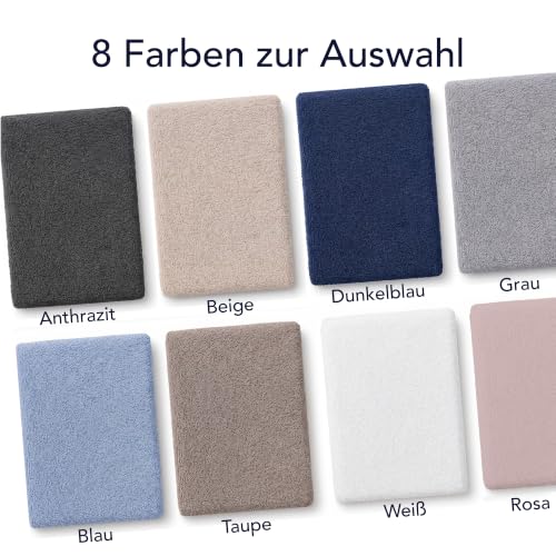 Dreamzie Spannbettlaken 90x200 Weiß - Frottee 80% Baumwolle, Oeko-Tex – Ansicht 8