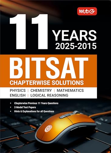 Image of MTG 11 Years BITSAT Chapterwise Previous Solved Question Papers (PYQ Book) For 2026 Exam | 3 Model Test Papers with Explanations Physics, Chemistry, Mathematics, English & Logical Reasoning