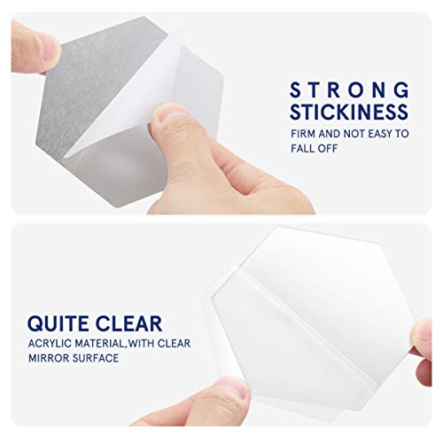 BESPORTBLE Adesivo de Parede de Espelho 12 Pcs Moderno Adesivo de Espelho Diy Adesivo de Parede de E