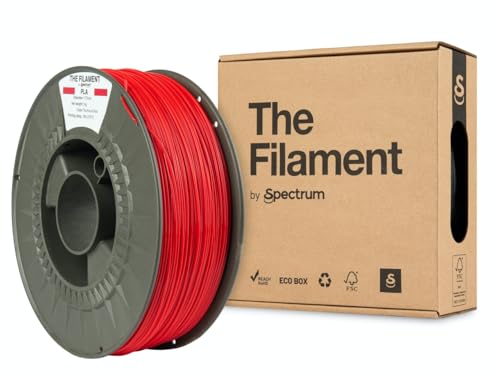 The Filament Filament PLA 1.75 mm, Technical Red, 1 kg Spool, 3D Printer Printing Materials, 3D Printer Printing Materia