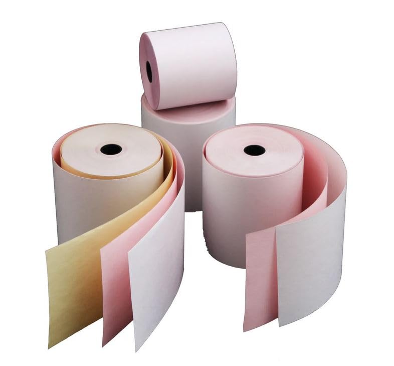 Thermal Kitchen Printer Rolls, 76mm, 3-Ply White/Pink/Yellow, Case of 20 (26.5 MTRS PER ROLL)