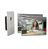 MATHFEL 4 Draht Video Türsprechanlage Gegensprechanlage mit 7 '' Monitor (2x SpiegelGlas)