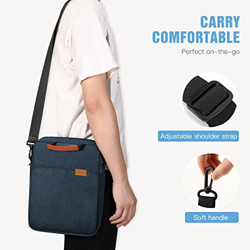 Timovo 9-11" Tablet Sleeve With Double Handle For Ipad Air 5/4 10.9, Ipad 10Th Generation 2022, Ipad 10.2 2021-2019, Ipad Pro 11 2022-2018, Galaxy Tab S9/S8/A8/A7 2023, Shoulder Pocket Bag, Indigo #TOP6