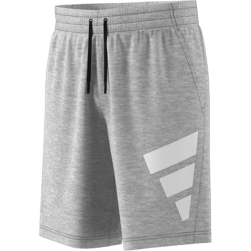 Adidas Men's Sportswear Future Icons Three Bar Shorts, Medium Grey Heather, Small
