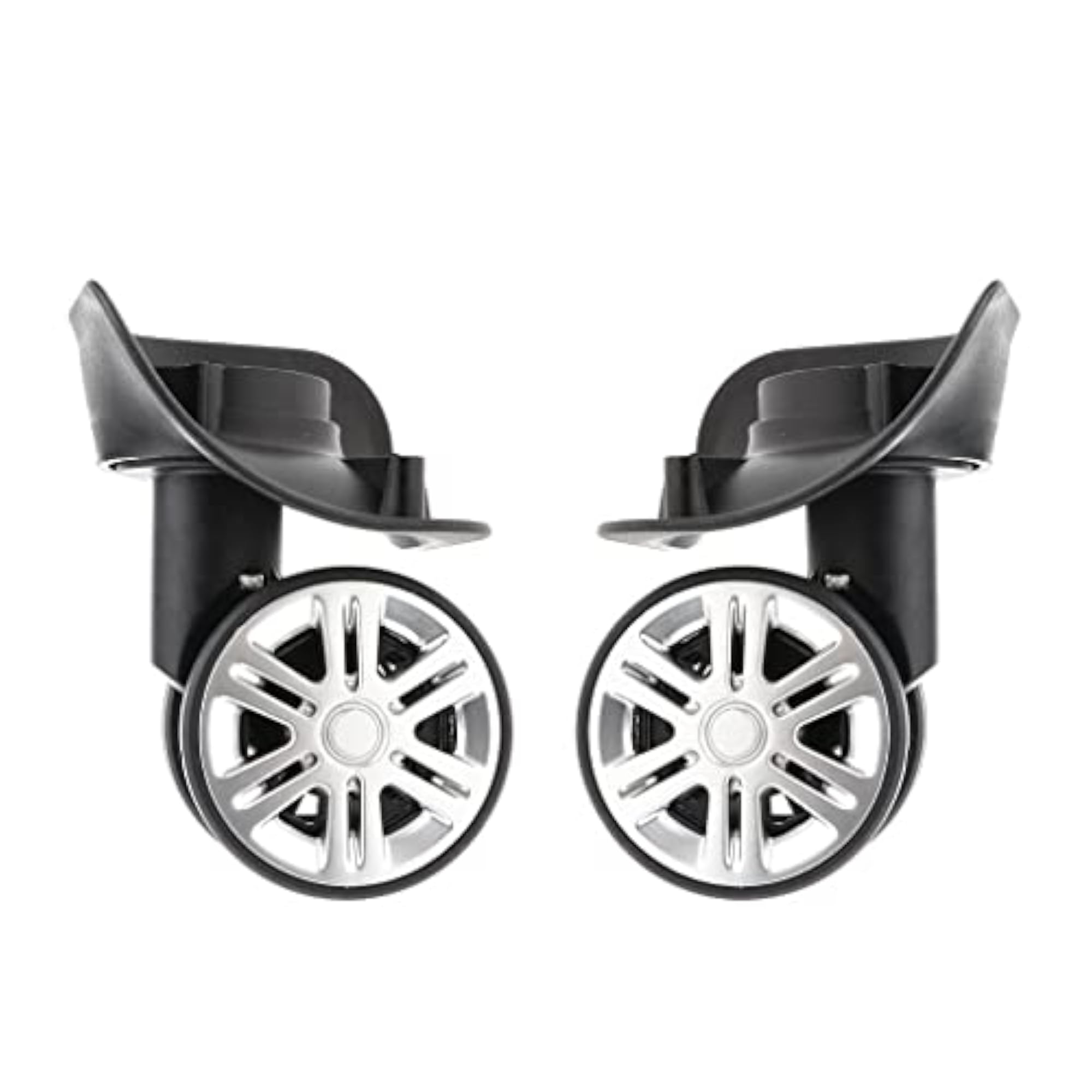 1 Pair Mi Shaped Silent Swivel Suitcase Luggage Wheels Replacement Casters