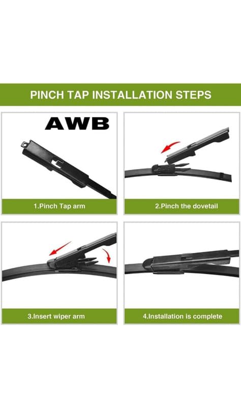 Image of AWB Front Wiper Blades With Rear Wiper Blade Set Compatible with BMW X1 allroad 2016-2022 Replacement Windshield Wipers 26 inch+16 inch+14 inch (Set of 3)