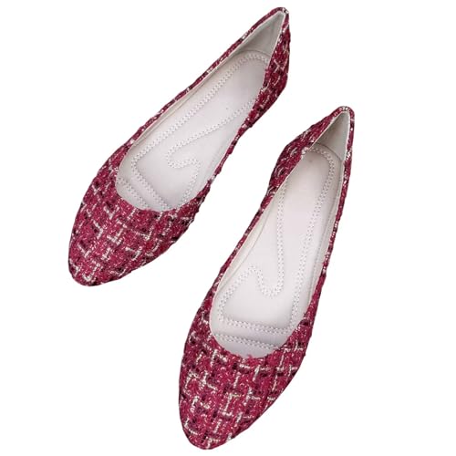 Image of Dear Time Women's Flats Pointed Toe Comfortable Dressy Multicolored Slip On Loafer Flats for Work