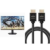 【セット買い】 REGZA ゲーミングモニター 27インチ WQHD 240Hz 1ms(GTG) HDR10 Fast IPSパネル Adaptive Sync HDMI対応 RM-G276N + エレコム HDMI ケーブル 2m ウルトラハイスピード 4K(120Hz) 8K(60Hz) 48Gbps 超高速 7680×4320 eARC 黒 ECDH-HD21E20BK
