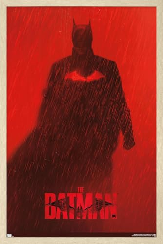 DC Comics Movie The Batman - Batman Teaser One Sheet Wall Poster, 22.4L" x 14.7W", Blonde Framed Version
