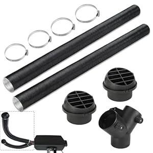 75mm Auto Heizung Rohr Kanal, Y-Rohr Diesel Standheizung Zubehör, warmluftschlauch 75mm, für Standheizung Luftheizung Dieselheizung Auto Wohnwagen Wohnmobil Caravan Campervan, B