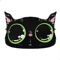 Almofada De Bichinho Gato Decoração Presente Amigo Secreto (Gato Preto)