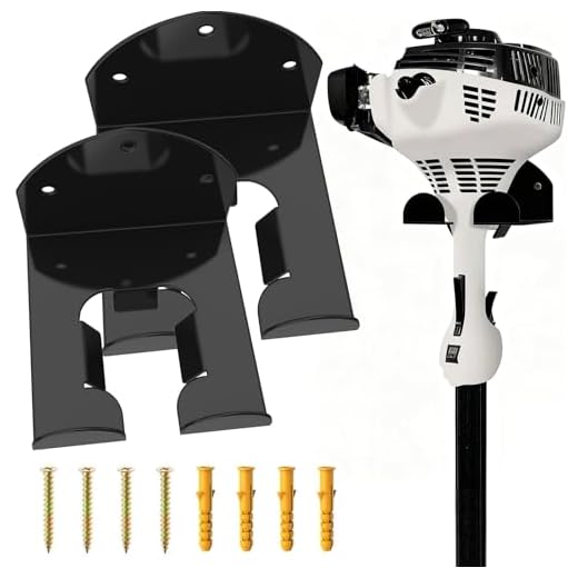 Garage Organizer Wall Hanger - Heavy Duty Garage Storage Trimmer Rack, Garden Power Tool Holder for Weed Whackers, Grass Trimmer, Hedge Trimmer, Grass Trimmer, Garage Tools, 2 Pack(Black)