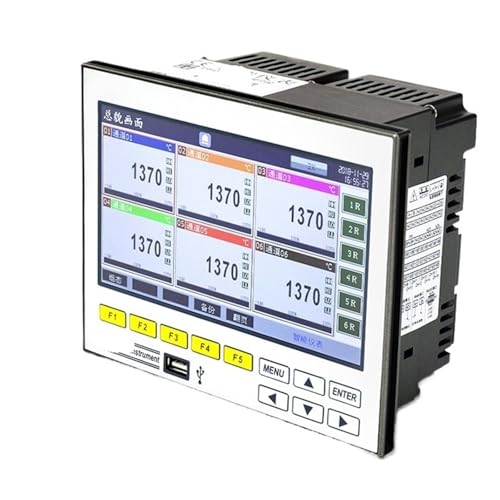 R7100 Industrial Grade Multi-Channel 7 inch paperless Recorder Temperature Humidity Pressure Current Voltage Curve Data(2 Channels)