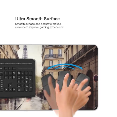 Large Desk Mat tapete para escritorio negro 89.9x39.9 cm miniatura 6