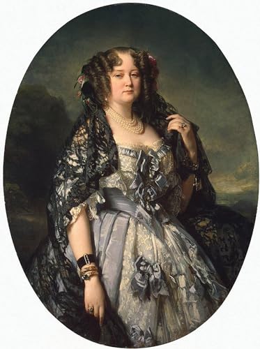Art tableau portrait princesse Sophia Radziwill 60x90cm pour habiller un grand mur blanc vide