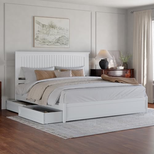 Malta King Platform Bed with Storage Drawers