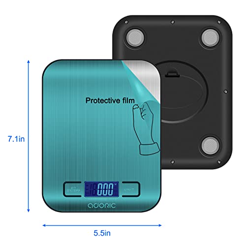 Adoric Life Electronic Kitchen Scale, Multifunctional Food Scale With Tare Function Food-Grade 18/8 Stainless Steel Lcd Displays, 11Lb Capacity For Weighing And Cooking #TOP3
